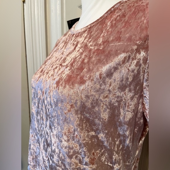 R. Vivimos Pink Velvet Mini T-Shirt Short Sleeve Women’s Dress Medium NWT - Picture 9 of 11